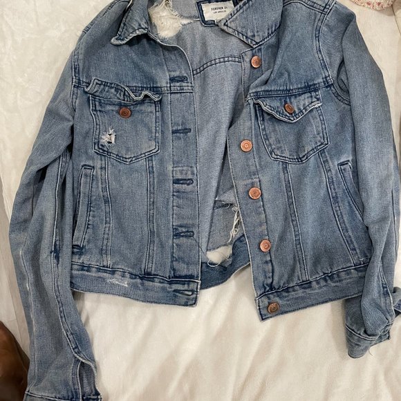 Distressed Denim Jacket - Picture 3 of 4
